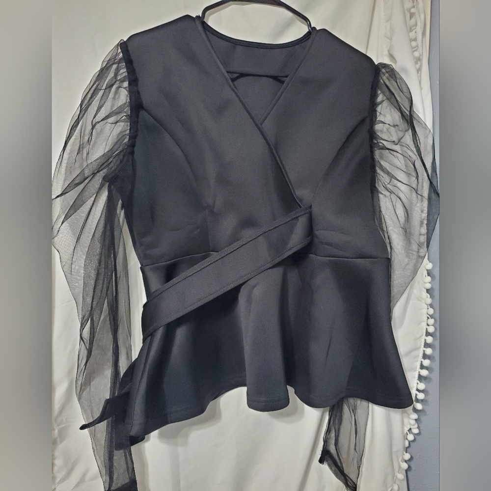 Women's Sheer Long Sleeve Top